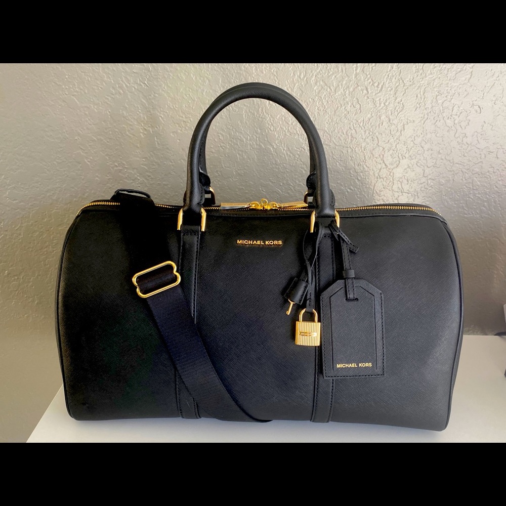Michael Kors Jet Set Large Leather Weekender